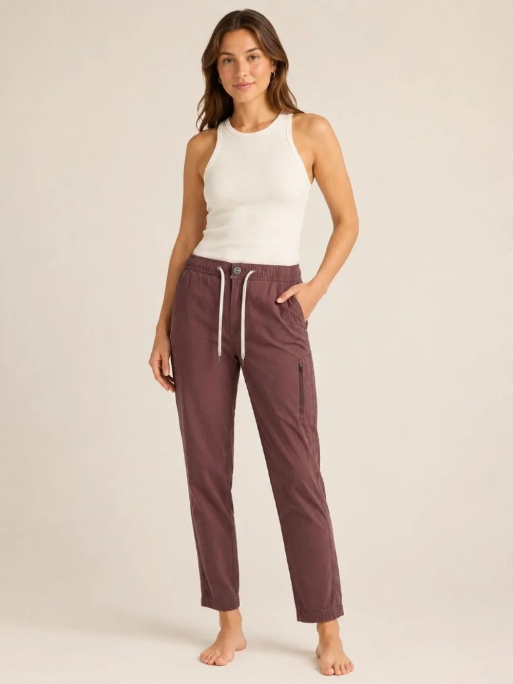 Vuori Women’s Ripstop Climber Pants XS Burgundy Brown Hiking VW401